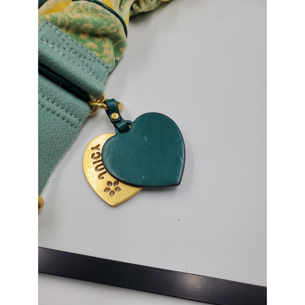 Juicy Couture Green Yellow Paisley Couture Baby Shoulder Bag Vintage Y2K - Picture 14 of 16